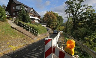 Der Plattenberger Weg ins Wiehengebirge droht abzurutschen. - Ulf Hanke Der Plattenberger Weg ins Wiehengebirge droht abzurutschen. - Ulf Hanke