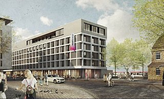 So wird das neue Smartment-Gebäude nach seiner Fertigstellung im kommenden Jahr aussehen. - GBI-Group So wird das neue Smartment-Gebäude nach seiner Fertigstellung im kommenden Jahr aussehen. - GBI-Group