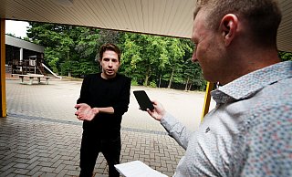 SPD-Rebell Kevin Kühnert im Gespräch mit NW-Redakteur Florian Weyand. - Gerald Dunkel SPD-Rebell Kevin Kühnert im Gespräch mit NW-Redakteur Florian Weyand. - Gerald Dunkel