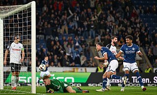 Joel Felix trifft zum 2:1-Endstand für den DSC Arminia gegen den SC Verl. - Teresa Kröger Joel Felix trifft zum 2:1-Endstand für den DSC Arminia gegen den SC Verl. - Teresa Kröger
