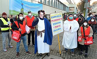 BI Bündnis demonstriert für mehr Personal - vor Franziskus Hospital - Barbara Franke BI Bündnis demonstriert für mehr Personal - vor Franziskus Hospital - Barbara Franke