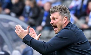 Beim Hinspiel in Berlin war SCP-Coach Lukas Kwasniok gewohnt emotional bei der Sache. - Imago Images Beim Hinspiel in Berlin war SCP-Coach Lukas Kwasniok gewohnt emotional bei der Sache. - Imago Images