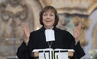 Die leitende Theologin Annette Kurschus ist auch EKD-Ratsvorsitzende. - picture alliance/dpa Die leitende Theologin Annette Kurschus ist auch EKD-Ratsvorsitzende. - picture alliance/dpa