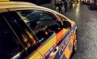 Polizei und Objektschutz sind vor Ort. - Jan Henning Rogge Polizei und Objektschutz sind vor Ort. - Jan Henning Rogge