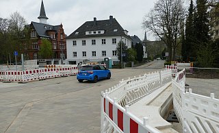 Die Schillerstraße ist zwischen Promenade Wilhelmsplatz und Balkon Schillerbrücke wieder freigegeben. - Benedikt Riemer Die Schillerstraße ist zwischen Promenade Wilhelmsplatz und Balkon Schillerbrücke wieder freigegeben. - Benedikt Riemer