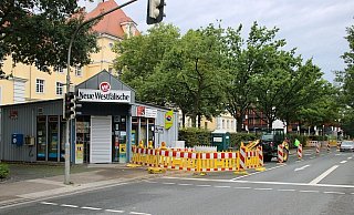 Die Straße „Auf der Freiheit“ ist seit Montag vom Go Parc stadteinwärts zu. - Archiv: Corina Lass Die Straße „Auf der Freiheit“ ist seit Montag vom Go Parc stadteinwärts zu. - Archiv: Corina Lass