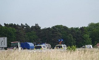 Auf einer Bielefelder Autobahn sind Böschungen abgerutscht. - Paul Brinkmann (Archiv) Auf einer Bielefelder Autobahn sind Böschungen abgerutscht. - Paul Brinkmann (Archiv)