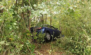 Zwischen Bäumen feststeckend versuchte der Fahrer trotzdem weiter zu fahren. - Polizei Höxter Zwischen Bäumen feststeckend versuchte der Fahrer trotzdem weiter zu fahren. - Polizei Höxter