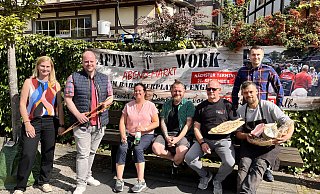 Laden ein: Daniela Dembert (v. l.), Matthias Kühn, Claudia Schütte, James Grogan, Maik Roger Lampe, Daniel Degrassi und Felix Althoff. - Mareike Patock Laden ein: Daniela Dembert (v. l.), Matthias Kühn, Claudia Schütte, James Grogan, Maik Roger Lampe, Daniel Degrassi und Felix Althoff. - Mareike Patock