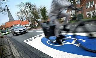 In manch anderen Kommunen gibt es bereits Fahrradstraßen. - Andreas Frücht In manch anderen Kommunen gibt es bereits Fahrradstraßen. - Andreas Frücht
