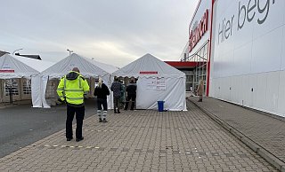 Wenig Andrang: Im Testzentrum Kirchlengern ist der große Ansturm erst einmal vorbei - Thorsten Mailänder Wenig Andrang: Im Testzentrum Kirchlengern ist der große Ansturm erst einmal vorbei - Thorsten Mailänder