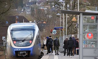 Auf der Strecke der Egge-Bahn gibt es wegen Bauarbeiten Schienenersatzverkehr. - David Schellenberg Auf der Strecke der Egge-Bahn gibt es wegen Bauarbeiten Schienenersatzverkehr. - David Schellenberg