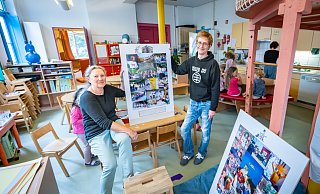 Eva Duda, ehemalige Erzieherin, und Erzieher Rouven Knörrich sind seit Jahrzehnten mit dem Kinderladen verbunden. - Sarah Jonek Eva Duda, ehemalige Erzieherin, und Erzieher Rouven Knörrich sind seit Jahrzehnten mit dem Kinderladen verbunden. - Sarah Jonek