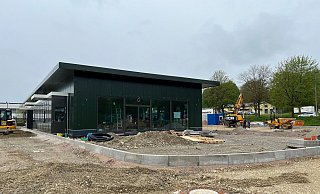 Auf der Baustelle der neuen McDonalds-Filiale in Beverungen geht es gut voran. - Markus Krüger Auf der Baustelle der neuen McDonalds-Filiale in Beverungen geht es gut voran. - Markus Krüger