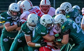 Die Bielefeld Bulldogs spielen nur noch bei den Gelsenkirchen Devils am 9. Oktober. Foto: Andreas Zobe - Foto: Andreas Zobe/NW Die Bielefeld Bulldogs spielen nur noch bei den Gelsenkirchen Devils am 9. Oktober. Foto: Andreas Zobe - Foto: Andreas Zobe/NW
