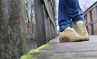 Die Lücke zwischen Plattform und unterem Geländerbrett ist ganz schön groß – und Moos, Eis und Schnee können den Steg sehr rutschig machen. - Meiko Haselhorst Die Lücke zwischen Plattform und unterem Geländerbrett ist ganz schön groß – und Moos, Eis und Schnee können den Steg sehr rutschig machen. - Meiko Haselhorst