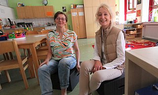 Schulleiterin Claudia Gelke (r.) und OGS-Leiterin Gabi Wunderlich von der Paul-Maar-Grundschule. - Björn Kenter Schulleiterin Claudia Gelke (r.) und OGS-Leiterin Gabi Wunderlich von der Paul-Maar-Grundschule. - Björn Kenter