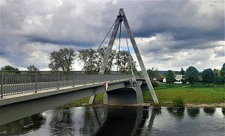 Die sanierte Weserbrücke mit A-Pylon hat Statikprobleme. Der Landesbetrieb Straßen NRW wird hier noch einmal Hand anlegen müssen. - Simone Flörke Die sanierte Weserbrücke mit A-Pylon hat Statikprobleme. Der Landesbetrieb Straßen NRW wird hier noch einmal Hand anlegen müssen. - Simone Flörke