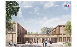 So könnte der Neubau mit Blick von der Jahnstraße aussehen. - Team agn So könnte der Neubau mit Blick von der Jahnstraße aussehen. - Team agn