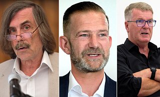 Welch eine Kollision, welch ein Vorgang: Seit Wochen streiten sich Bürgermeister Norbert Morkes (v.l.), Kulturdezernent Andreas Kimpel und Gütersloh-Marketing-Chef Jan-Erik Weinekötter öffentlich. - Andreas Frücht Welch eine Kollision, welch ein Vorgang: Seit Wochen streiten sich Bürgermeister Norbert Morkes (v.l.), Kulturdezernent Andreas Kimpel und Gütersloh-Marketing-Chef Jan-Erik Weinekötter öffentlich. - Andreas Frücht