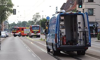 Nichts geht mehr: Auf der Detmolder Straße kam der Verkehr zum Erliegen. - Charlotte Mahncke Nichts geht mehr: Auf der Detmolder Straße kam der Verkehr zum Erliegen. - Charlotte Mahncke