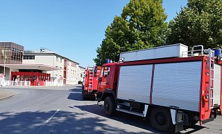 Die Freiwillige Feuerwehr Versmold war am Montag bei TFB/Reinert im Einsatz. - Andre Schneider Die Freiwillige Feuerwehr Versmold war am Montag bei TFB/Reinert im Einsatz. - Andre Schneider