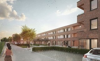 Eine Ansicht, die der Wertkreis im Frühjahr 2021 vorgelegt hatte. Sie zeigt einen dreigeschossigen Gebäuderiegel. - Wertkreis Eine Ansicht, die der Wertkreis im Frühjahr 2021 vorgelegt hatte. Sie zeigt einen dreigeschossigen Gebäuderiegel. - Wertkreis