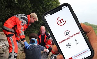 Mit Hilfe der Katretter-App sollen geschulte Ersthelfer in Notsituationen schnell vor Ort sein. - Martin Hostert, Bernhard Preuss Mit Hilfe der Katretter-App sollen geschulte Ersthelfer in Notsituationen schnell vor Ort sein. - Martin Hostert, Bernhard Preuss