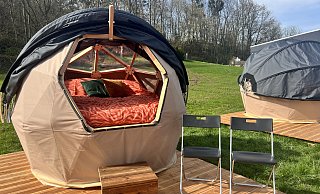 Die neuen Kuppelzelte in Beverungen bieten Zeit für Romantik. - privat Die neuen Kuppelzelte in Beverungen bieten Zeit für Romantik. - privat