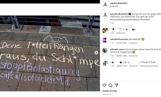 Ein Beispiel von alltäglicher sexueller Belästigung in Bielefeld. - Screenshot: Catcalls of Bielefeld / Instagram Ein Beispiel von alltäglicher sexueller Belästigung in Bielefeld. - Screenshot: Catcalls of Bielefeld / Instagram