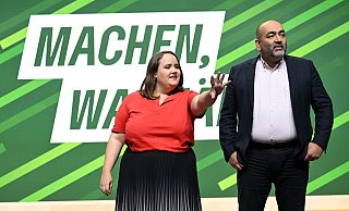 Ricarda Lang und Omid Nouripour, Bundesvorsitzende von Bündnis 90/Die Grünen, treten zurück. - dpa Ricarda Lang und Omid Nouripour, Bundesvorsitzende von Bündnis 90/Die Grünen, treten zurück. - dpa
