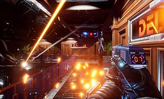 Vieles im Spiel ist modernisiert, kleine Details wie die Munitionsanzeige aber dem Original gemäß im Pixellook. - Nightdive Studios Vieles im Spiel ist modernisiert, kleine Details wie die Munitionsanzeige aber dem Original gemäß im Pixellook. - Nightdive Studios