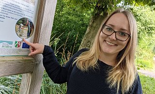 Ann-Kathrin Nedderhoff vom Ordnungsamt möchte Hundehalter für die Thematik der Anleinpflicht sensibilisieren. - David Knapp Ann-Kathrin Nedderhoff vom Ordnungsamt möchte Hundehalter für die Thematik der Anleinpflicht sensibilisieren. - David Knapp