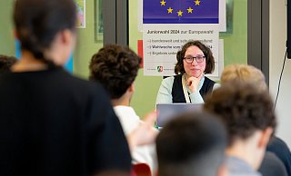 Zum fünften Mal wurde in der Anne-Frank-Gesamtschule in Gütersloh beim "Europadialog" über verschiedene Themenfelder diskutiert. - Stefan Derschum Zum fünften Mal wurde in der Anne-Frank-Gesamtschule in Gütersloh beim "Europadialog" über verschiedene Themenfelder diskutiert. - Stefan Derschum