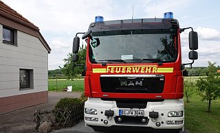 30 Einsatzkräfte der Feuerwehr waren in Brönninghausen im Einsatz. - Paul Brinkmann 30 Einsatzkräfte der Feuerwehr waren in Brönninghausen im Einsatz. - Paul Brinkmann