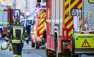 Die Einsatzkräfte rückten am Morgen zur Herforder Straße aus - die Messgeräte schlugen dann schnell an. - Sarah Jonek Die Einsatzkräfte rückten am Morgen zur Herforder Straße aus - die Messgeräte schlugen dann schnell an. - Sarah Jonek