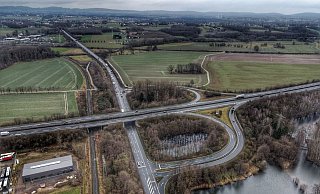 An der A30 bei Kirchlengern kam es zu dem Unfall. - Gerald Dunkel An der A30 bei Kirchlengern kam es zu dem Unfall. - Gerald Dunkel