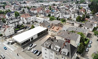 Aus der Luft ist das Ausmaß der Schäden durch den Tornado - hier im Bereich der Rathenaustraße - deutlich zu sehen. - Jens Reddeker Aus der Luft ist das Ausmaß der Schäden durch den Tornado - hier im Bereich der Rathenaustraße - deutlich zu sehen. - Jens Reddeker