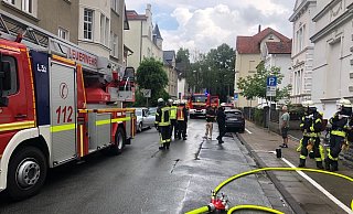 Feuerwehreinsatz im Bielefelder Westen. - Jürgen Mahncke Feuerwehreinsatz im Bielefelder Westen. - Jürgen Mahncke