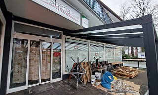 Die Osteria Gentili, die im Oktober 2022 in den Räumen des früheren Café Baier eröffnete, wird derzeit renoviert. - Uwe Pollmeier Die Osteria Gentili, die im Oktober 2022 in den Räumen des früheren Café Baier eröffnete, wird derzeit renoviert. - Uwe Pollmeier