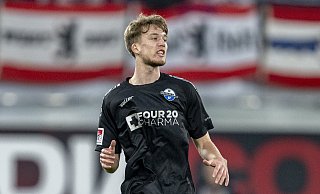 SCP-Akteur Jascha Brandt, hier bei seinem Zweitligadebüt gegen Hertha BSC Berlin, bescherte Paderborns U21 am Samstag einen Punkt zum Saisonauftakt. - picture alliance/dpa SCP-Akteur Jascha Brandt, hier bei seinem Zweitligadebüt gegen Hertha BSC Berlin, bescherte Paderborns U21 am Samstag einen Punkt zum Saisonauftakt. - picture alliance/dpa