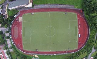 Das Iburg-Stadion von oben. - Privat/St. Xaver Das Iburg-Stadion von oben. - Privat/St. Xaver