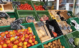 Laut Angaben des Bundes Ökologische Lebensmittelwirtschaft gaben 2021 die Menschen in Deutschland 15,87 Milliarden Euro für Bio-Lebensmittel und -Getränke aus. Hier ist die Auslage des Unverpacktsladen in Enger zu sehen. - Elena Ahler Laut Angaben des Bundes Ökologische Lebensmittelwirtschaft gaben 2021 die Menschen in Deutschland 15,87 Milliarden Euro für Bio-Lebensmittel und -Getränke aus. Hier ist die Auslage des Unverpacktsladen in Enger zu sehen. - Elena Ahler