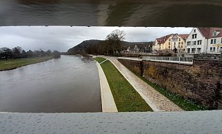Der Weserpegel ist am Freitagnachmittag auf 3,15 Meter gestiegen. - Simone Flörke Der Weserpegel ist am Freitagnachmittag auf 3,15 Meter gestiegen. - Simone Flörke