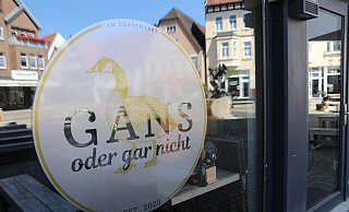 In Insolvenz: Das "Gans oder gar nicht" am Herforder Gänsemarkt. - Claus Frickemeier In Insolvenz: Das "Gans oder gar nicht" am Herforder Gänsemarkt. - Claus Frickemeier