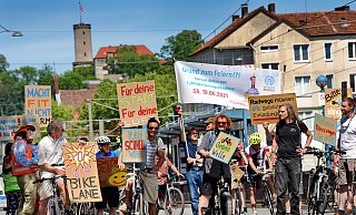 2021 demonstrierte die Bürgerinitiative Radentscheid zum „Einjährigen“. - Barbara Franke 2021 demonstrierte die Bürgerinitiative Radentscheid zum „Einjährigen“. - Barbara Franke