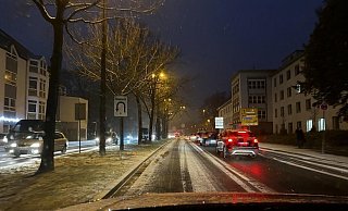 In Herford kommt Neuschnee herunter. - Stefan Boscher In Herford kommt Neuschnee herunter. - Stefan Boscher