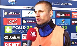 SCP-Stürmer Filip Bilbija spricht im Interview mit "nw.de" über die aktuelle Situation des SC Paderborn. - Screenshot/NW SCP-Stürmer Filip Bilbija spricht im Interview mit "nw.de" über die aktuelle Situation des SC Paderborn. - Screenshot/NW