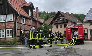 In Ovenhausen brannte die Küche eines Zweifamilienhauses. - Svenja Ludwig In Ovenhausen brannte die Küche eines Zweifamilienhauses. - Svenja Ludwig