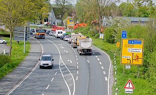 Die Umgehungsstraße - hier zwischen Klärwerk und Füllenbruchstraße soll vierspurig ausgebaut werden. - Ralf Bittner Die Umgehungsstraße - hier zwischen Klärwerk und Füllenbruchstraße soll vierspurig ausgebaut werden. - Ralf Bittner
